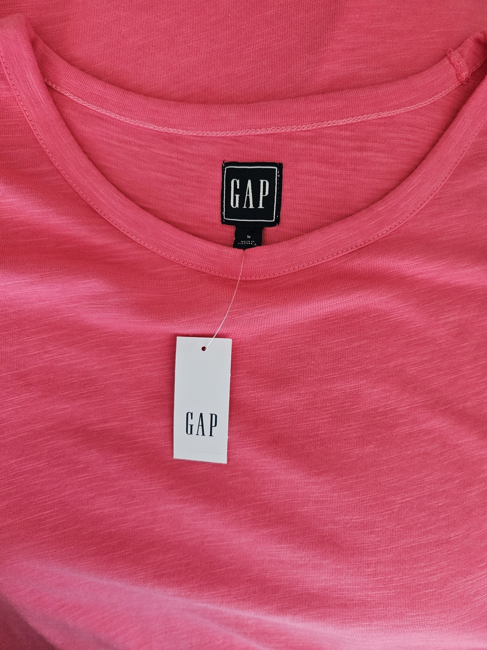GAP Coral Pink Short Sleeve Midi T-Shirt Dress - Picture 11 of 16